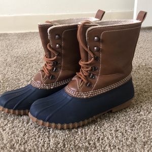 Waterproof, lace up boots